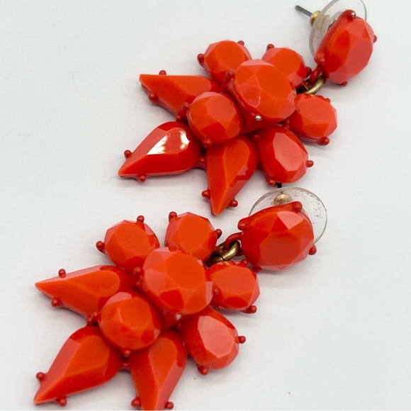 J. Crew Red Stacked Gem Earrings - Picture 1 of 3